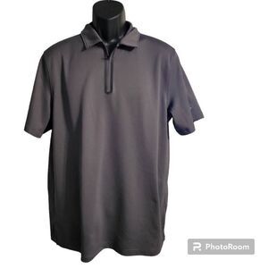 NordicTrack Men’s 1/4 Zip Short Sleeve Shirt Size Large Polyester Gray